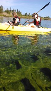 kayak exploring door county shipwreck