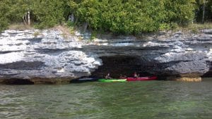 kayak tour of door county caves