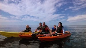 kayak group in door county