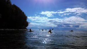 kayaking in door county garret bay