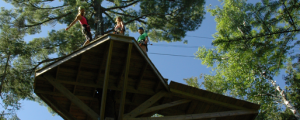 ziplining platform in door county