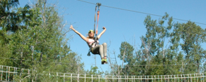 ziplining in door county