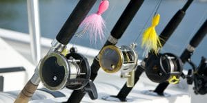 charter fishing and salmon fishing rods reels lures door county