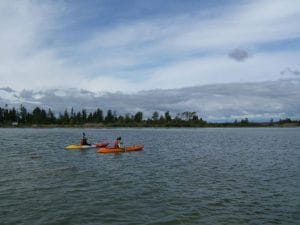 two kayaks rented in door county